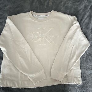 Calvin Klein Cream Sweatshirt